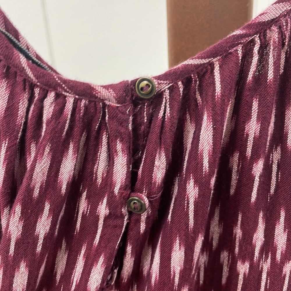 Madewell Purple Tie Strap Ikat Print Shift Dress - Picture 5 of 6